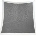 Sciarpa quadrata classica da donna con motivo pied-de-poule bianco e nero e bordo - 130cm / Bianco