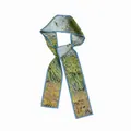 Sciarpa sottile in seta con stampa campo di grano di Van Gogh e nodo per donna - Campo di Grano con Allodola / 120cm