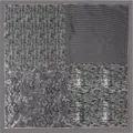 Foulard quadrato classico 60cm monocromatico con motivo paisley e patchwork di quattro trame - Foulard da collo / Grigio