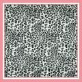 Κομψό τετράγωνο φουλάρι 60cm με λεοπάρ σχέδιο για γυναίκες με ροζ πλαίσιο και λεπτομέρεια - Ροζ