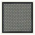 Foulard quadrato in seta nera da 53 cm con stampa di margherite e motivi geometrici - 53x53 / Nero