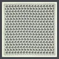 Elegante foulard 53cm in seta bianco e nero con margherite e bordo a greca - 53x53 / Bordo Grigio