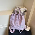 Zaino in nylon viola chiaro resistente all'acqua con coulisse e spallacci regolabili - Taglia unica / Viola