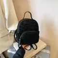 Mini black backpack with leopard embossed pattern and elegant gold-tone metal hardware - One Size / Leopard Print Black