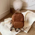 Mini brown leopard print backpack in soft suede with adjustable straps and metal zippers - One Size / Leopard Brown
