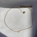 Detail van natuurlijke zoetwaterparels aan de 18k vergulde halsketting voor dames - Halsketting - Stijl A (BP3.5) / 38+5cm / Goud