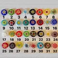 Kleurrijke Millefiori glazen bloem kralen voor oorbellen in 32 artistieke patronen - Millefiori Patroon 1 (1) / Goud