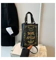 Borsa gotica Libro degli Incantesimi nera e oro con motivi mistici di luna e stelle - Stile Libro Degli Incantesimi (款一)