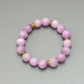 Halskette aus lavendelfarbenen Natursteinen mit 18k vergoldeten Details für Damen - Armband / Lavendel