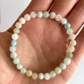 Elastische kralenarmband met ronde doorschijnende kleurrijke natuursteen kralen - Gemengde Kleuren(Armband 51)