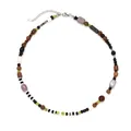Handmade beaded necklace with natural stone and wooden beads in vintage Chinese style - Style 15 (Necklace)