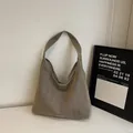 Large denim tote bag in washed khaki finish for casual vintage commuter style - Khaki