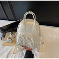 Mini zaino bianco perlato con design trapuntato per uno stile casual urbano alla moda - Taglia unica / Bianco Sporco