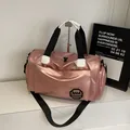 Borsa da viaggio impermeabile rosa metallizzato capiente per sport e fitness con tracolla - Rosa