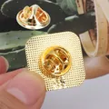 Goldene Schmetterlingskupplung mit quadratischer Metallbasis für Cartoon-Brosche-Pins - Quadratische Brosche Trägerplatte Zubehör (A)
