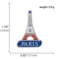 Detail of Paris Eiffel Tower enamel pendant with measurements of 3.0cm height and 2.1cm width - Classic Eiffel Tower Paris Style (A00028)