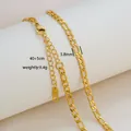 Dettaglio catena Figaro dorata da 3,8mm con specifiche su lunghezza e peso di 9,4g - Stile Catena Figaro / Oro