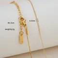 Detail of 0.5mm 18K gold plated stainless steel box chain with 40+5cm length and clasp - Refined Gold Plated Necklace Style / Gold