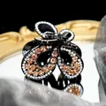 Sparkling butterfly hair claw clip with champagne rhinestones for elegant hairstyles - Butterfly Claw / Champagne