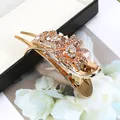 Golden flower hair claw clip with sparkling rhinestones for elegant styling - Sunflower Champagne