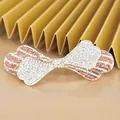 Sparkling butterfly hair clip featuring pink and white rhinestones in rose gold finish - No.4 Bowknot Style (4899617091833)