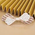 Rose gold butterfly hair clip with lavender and white crystal rhinestones decoration - No.4 Bowknot Style (4899617091834)