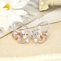 Elegant rose gold butterfly hair clip with shimmering rhinestones and secure spring clasp - Butterfly White