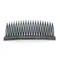 Sparkling crystal hair comb with non-slip rhinestones on black base for elegant hairstyling - 20 Teeth / Dark Coffee