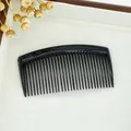 Classic black plastic hair comb clip with polished finish for elegant updos - Medium Black (9cm)