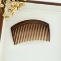 Classic dark brown translucent hair comb for women with smooth round teeth design - Medium Coffee (8.5cm)