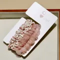 Lot de chouchous à motif fleuri et organza rose sur une carte de présentation - Rose Frais