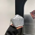 Borsa a tracolla argento a forma di stella in pelle PU con catenella e dettagli a stella - Taglia unica / Argento