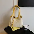 Sommer-Shopper in gelben und cremefarbenen Streifen mit robustem Segeltuch-Stoff - Einheitsgröße / Gelb