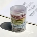 Colorful high elasticity hair tie set in transparent storage bottle with 80 pieces - Macaron Series
