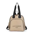 Minimalistischer khakifarbener Multifunktionsrucksack mit schwarzen Riemen - Khaki