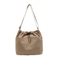 Verstellbare Nylon-Beuteltasche in Khaki mit großer Vordertasche und Kordelzug - Khaki