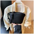 Women's black pebbled leather bucket bag with adjustable strap and silver hardware - One Size / Black