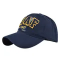 Dettaglio del ricamo 3D USAF su un cappellino da baseball in cotone blu scuro - Lavaggio Invecchiato (3Blu Notte) / Blu navy
