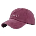 Berretto da baseball vintage bordeaux in cotone lavato con ricamo CHANCE 3D - Regolabile / Borgogna