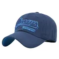 Dark blue baseball cap with 3D Always New York embroidery and sky blue inner brim - Adjustable / Navy Blue