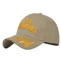 Berretto da baseball ricamato U.S. Marines in cotone kaki con dettagli foglia oro - Regolabile / Cachi