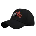 Detailed embroidery of Chinese characters on black cotton canvas baseball cap - Adjustable / Love China Style / Black