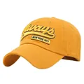 Gele katoenen baseballpet met 3D Always 75 borduursel en New York City tekstdetail - Verstelbaar / Geel
