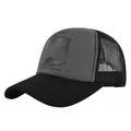 Détail de la casquette trucker respirante noir et gris avec imprimé étoile et mesh - Taille Unique(Réglable) / Étoile bicolore noir et gris (Casquette filet étoile 13600) / Noir+Gris