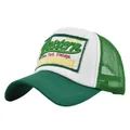 Cappello trucker verde e bianco con ricamo Western vintage e retro in rete traspirante - Regolabile / Verde
