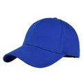 Detalle de gorra de béisbol azul de 6 paneles en algodón con ojales de ventilación - Ajustable 54-59 / Azul Real