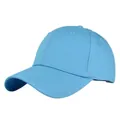 Gorra de béisbol clásica de algodón azul claro con diseño de seis paneles - Ajustable 54-59 / Azul