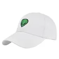 Berretto da baseball bianco con ricamo alieno verde per un look casual avventuroso - Ricamo Alieno Verde / Bianco