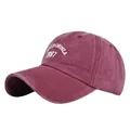 Cappellino vintage bordeaux con ricamo bianco California 1987 - Regolabile / Borgogna
