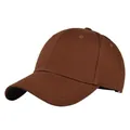 Detail of a dark brown six-panel cotton baseball cap with ventilation eyelets and curved brim - Adjustable 54-59 / Coffee